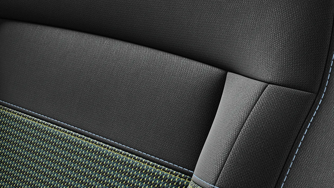 Detail view of the all-electric MINI Aceman in black