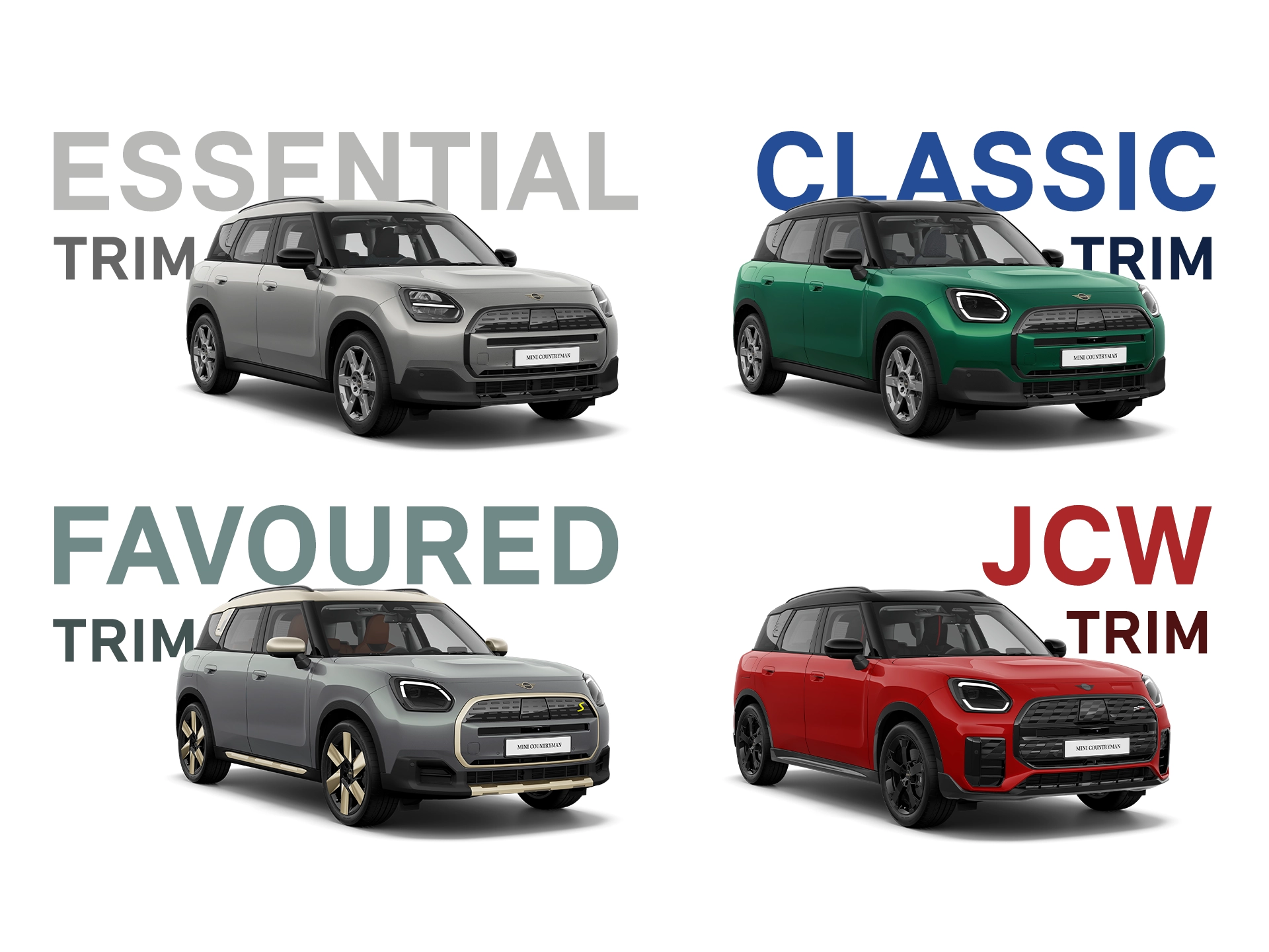 All-Electric MINI Countryman - TRIM Collage