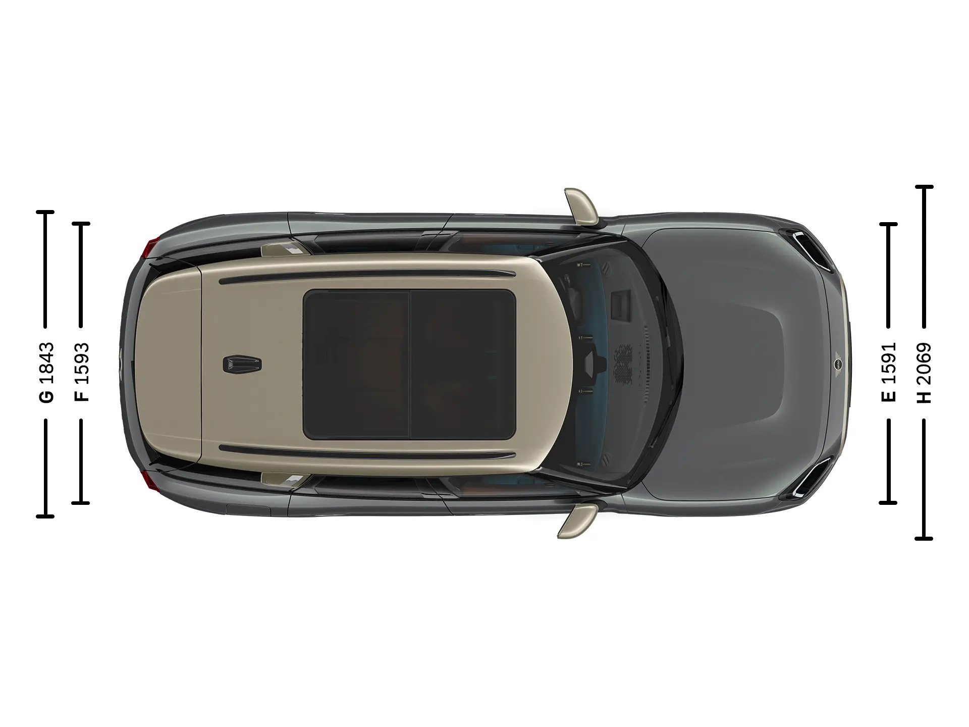 All-electric MINI Countryman Dimensions Top