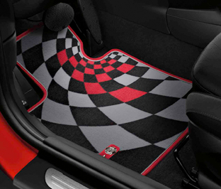 Textile floor mats front