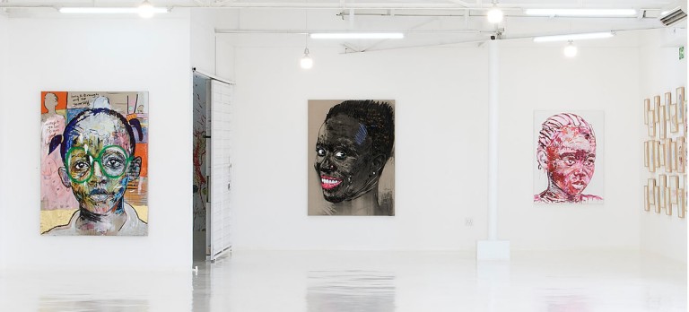 Botho Project Space in the Joburg CBD opened with a solo exhibition of work by gallery founder and artist Nelson Makamo. Photograph: Anthea Pokroy.