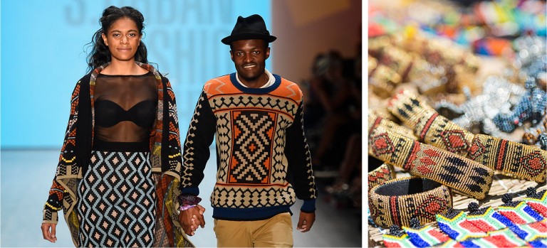 Laduma Ngxokolo’s designs for his luxury knitwear brand MaXhosa Africa draw on traditional Xhosa beadwork patterns, and have taken local traditions to catwalks around the world.