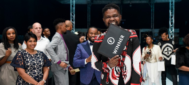 Sandile Mlambo was announced as the winner of the MINI Scouting Menswear competition at South African Fashion Week 2018.